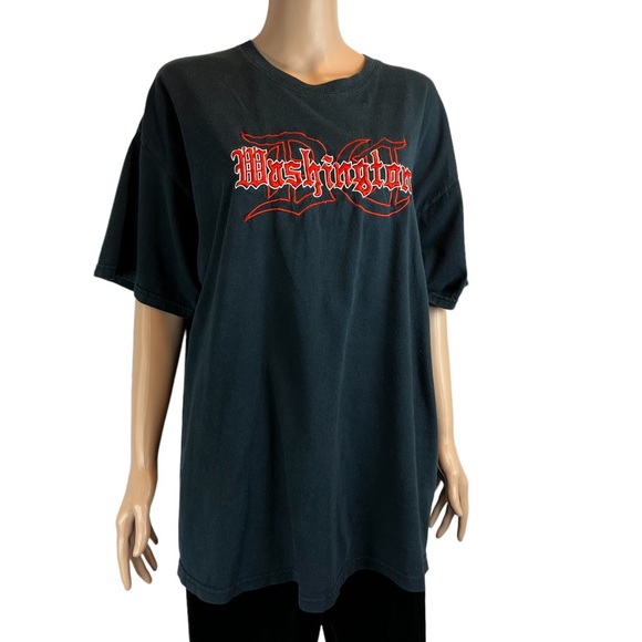 Washington DC Graphic Short Sleeve Tee, Black Red | XL - Picture 3 of 9